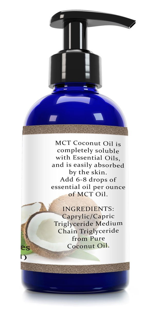 Fractionated Coconut Oil - MCT OIL from Coconut - Aceite de coco fraccionado, MCT -16 OZ- 100% Pure - Creation Pharm