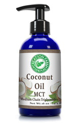 Fractionated Coconut Oil - MCT OIL from Coconut - Aceite de coco fraccionado, MCT -16 OZ- 100% Pure - Creation Pharm