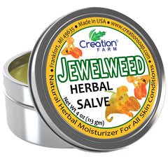 Jewelweed Herbal Salve Tin 4 oz - poison ivy summer skin comfort itchy sting - Creation Pharm