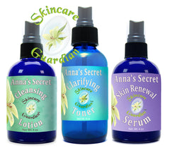 SkinCare Guardian Facial System: Anna's Secret Cleansing Lotion Clarifying Toner  Skin Renewal Serum - Creation Pharm