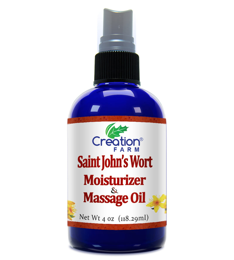 St Johns Wort Moisturizer & Massage Oil - Blend - Soothing Body Massage Oil - Creation Pharm