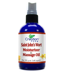 St Johns Wort Moisturizer & Massage Oil - Blend - Soothing Body Massage Oil - Creation Pharm