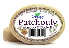 Patchouly Shampoo & Body Soap - Two 4 oz Bar Pack by Creation Farm - Creation Pharm